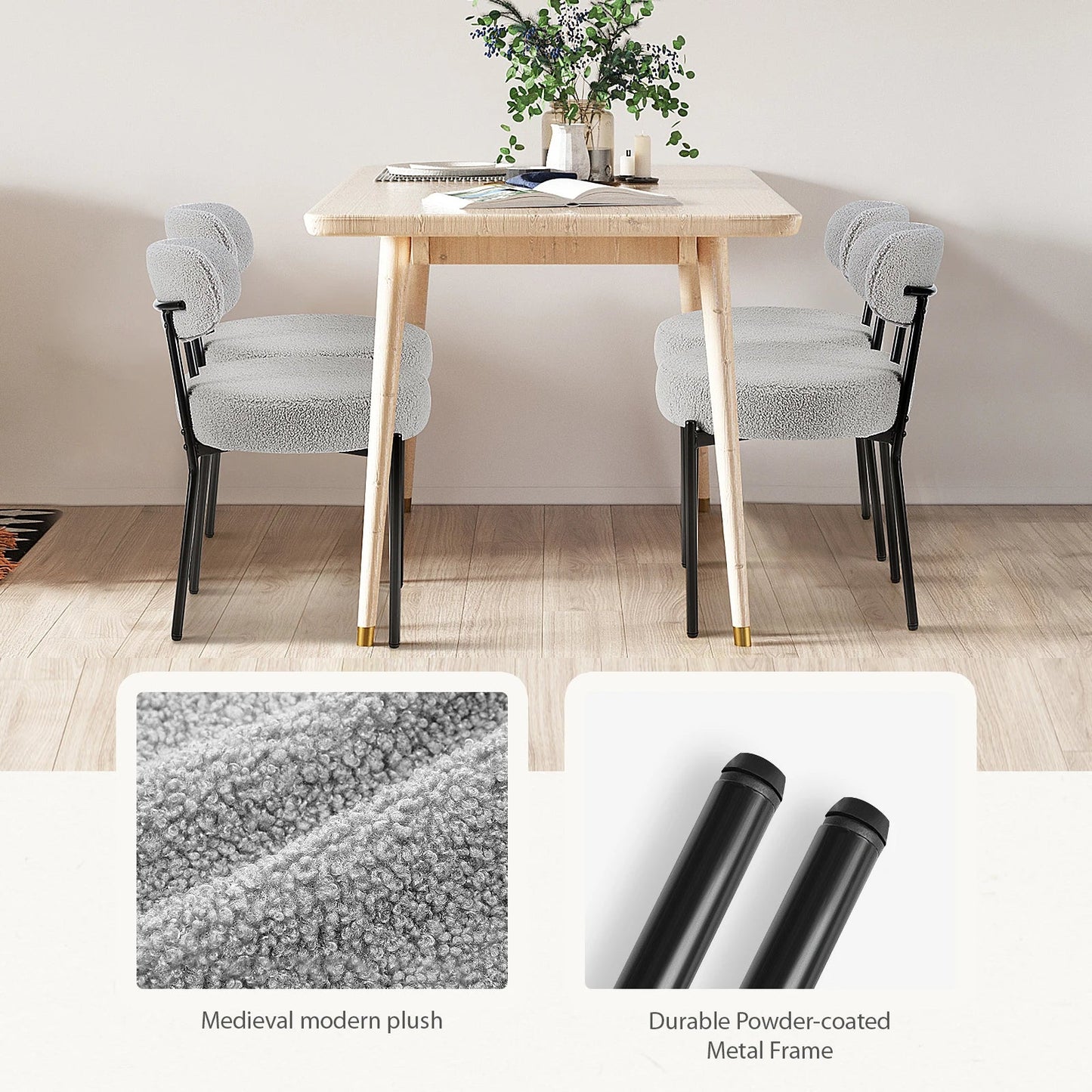 Round Dining Chairs Set of 2 - DailyBasicNeeds.com