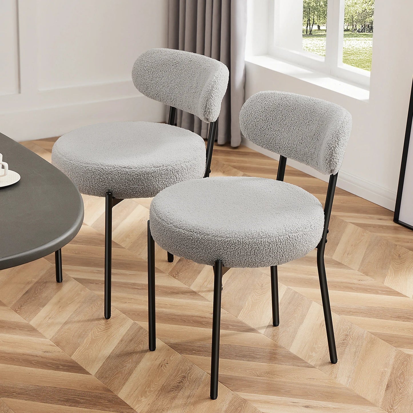 Round Dining Chairs Set of 2 - DailyBasicNeeds.com