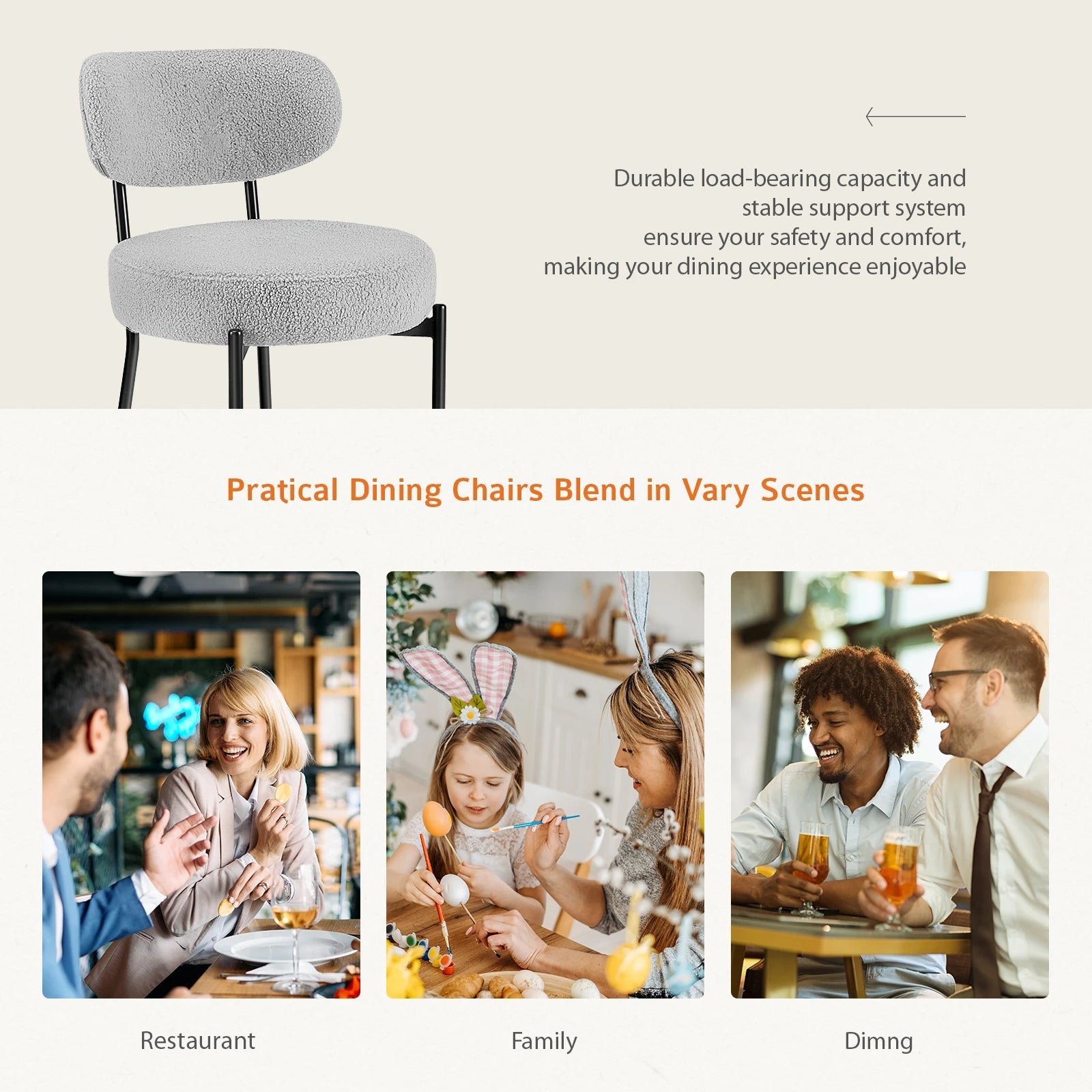 Round Dining Chairs Set of 2 - DailyBasicNeeds.com