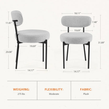 Round Dining Chairs Set of 2 - DailyBasicNeeds.com