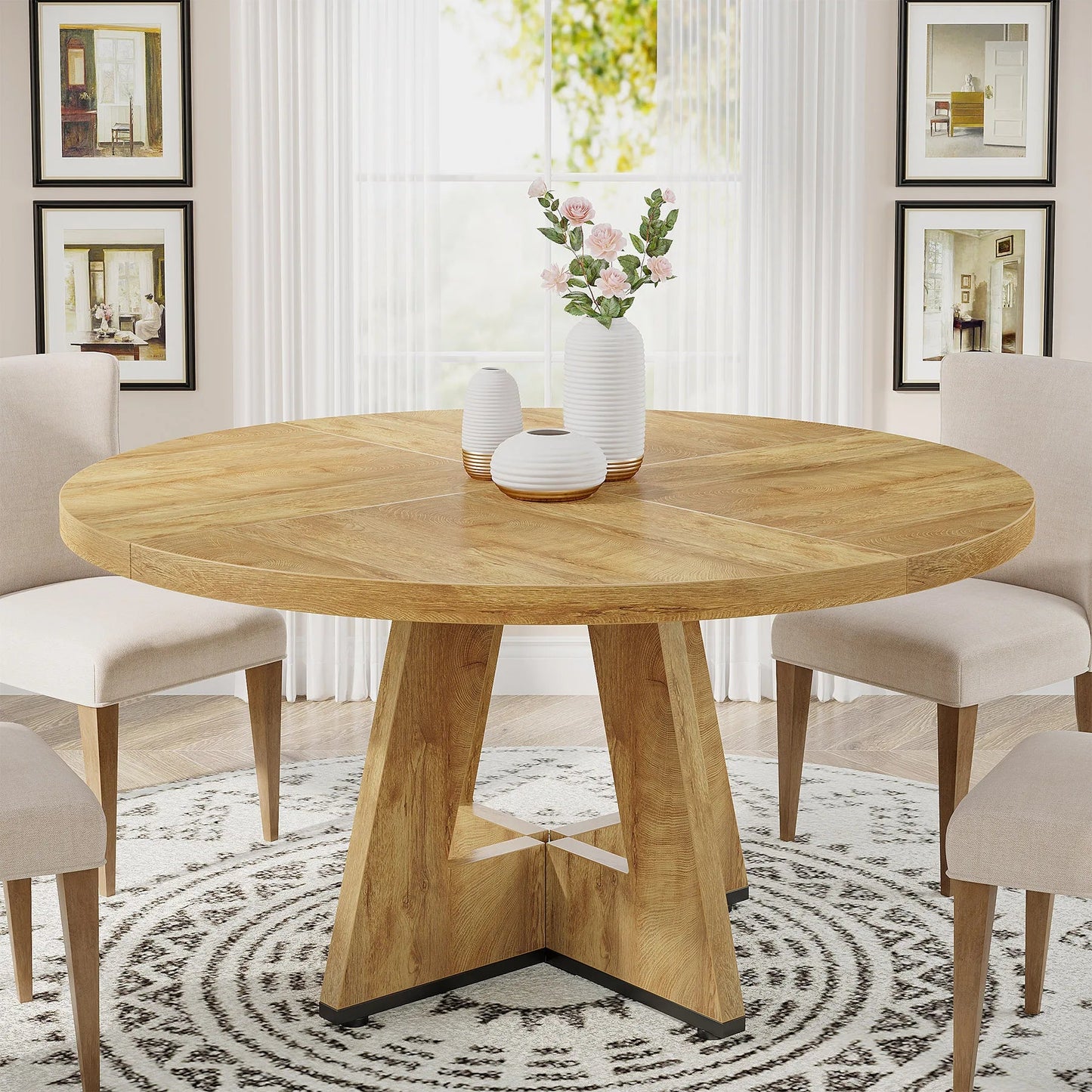 Round Dining Table for 4 - DailyBasicNeeds.com