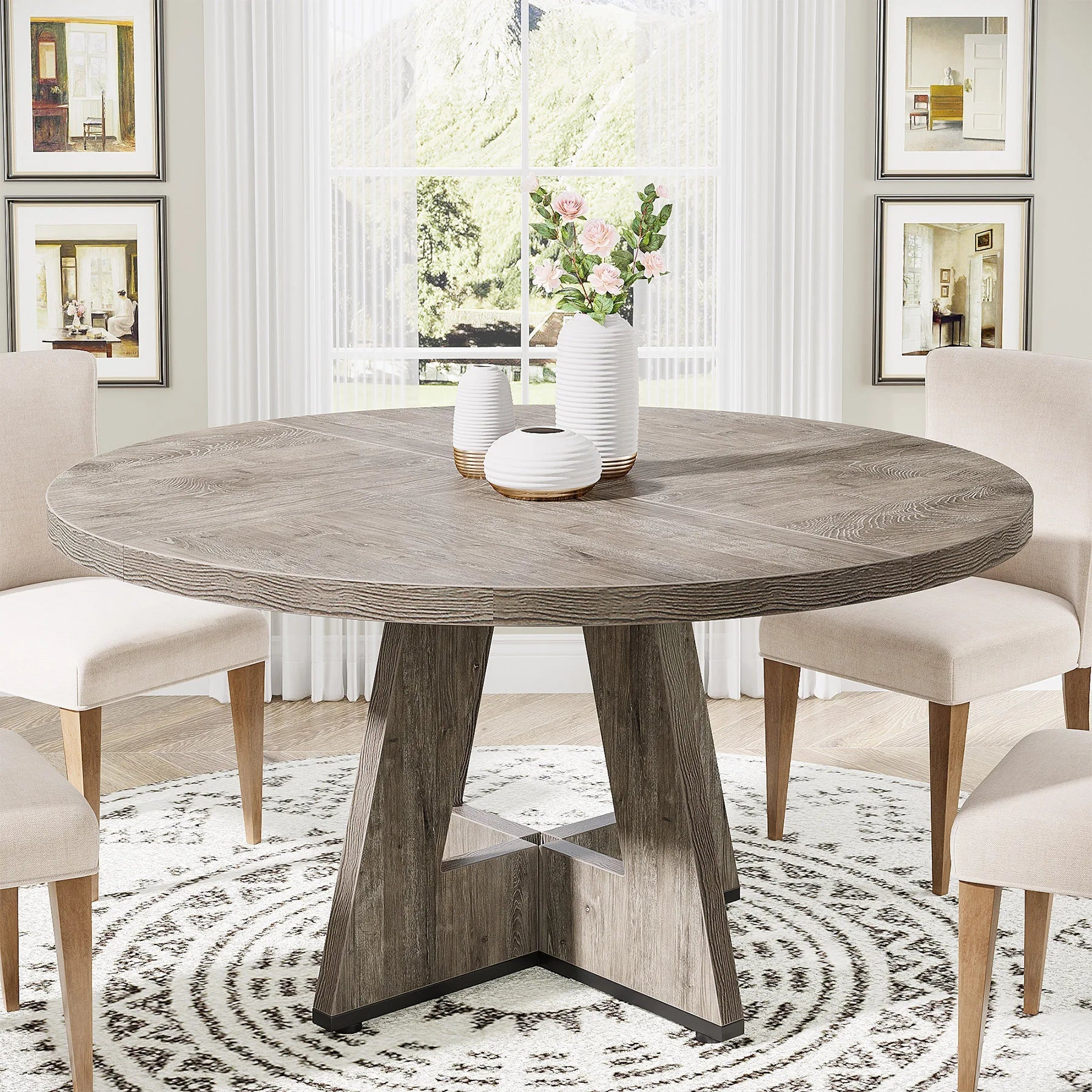 Round Dining Table for 4 - DailyBasicNeeds.com
