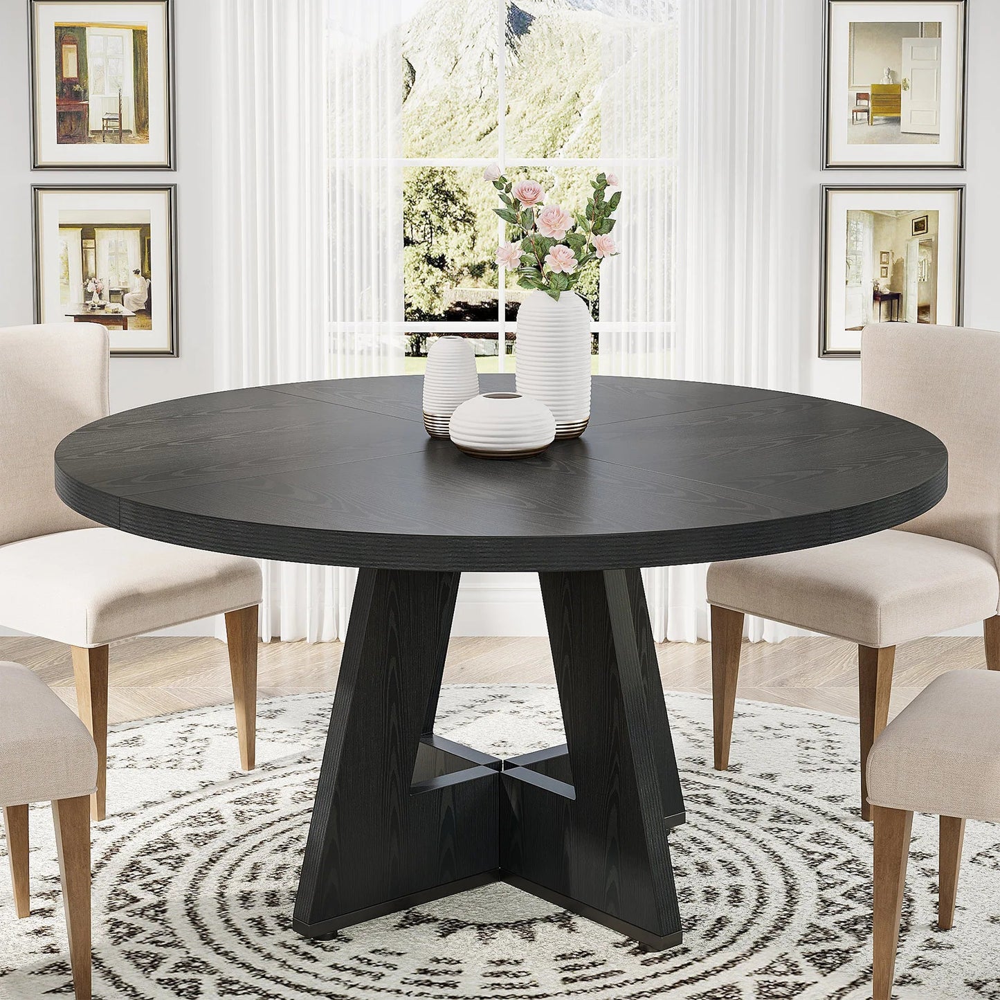 Round Dining Table for 4 - DailyBasicNeeds.com