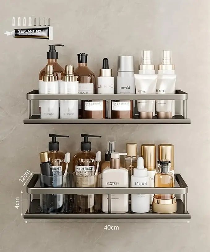 Self Adhesive Bathroom Shelves - DailyBasicNeeds.com