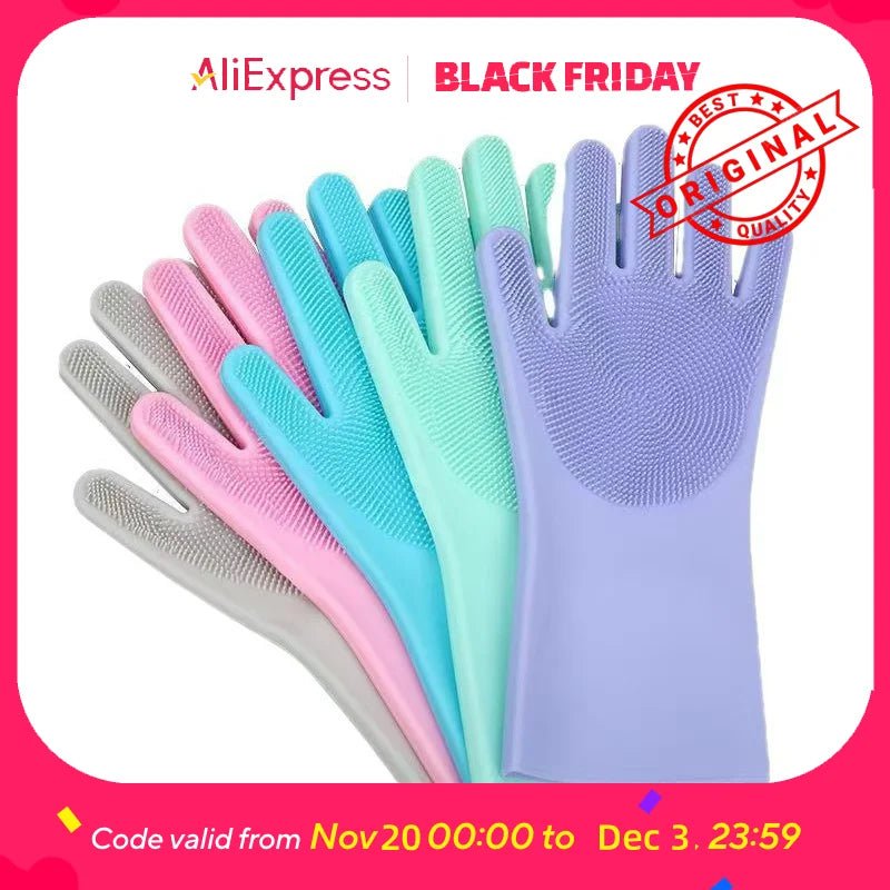 Silicone Dishwashing Gloves - DailyBasicNeeds.com