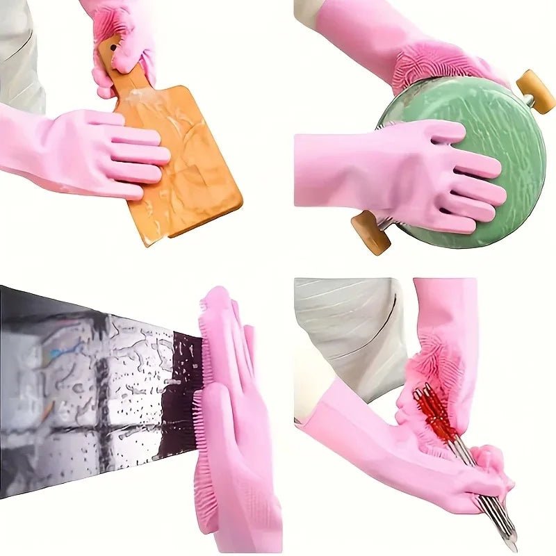 Silicone Dishwashing Gloves - DailyBasicNeeds.com