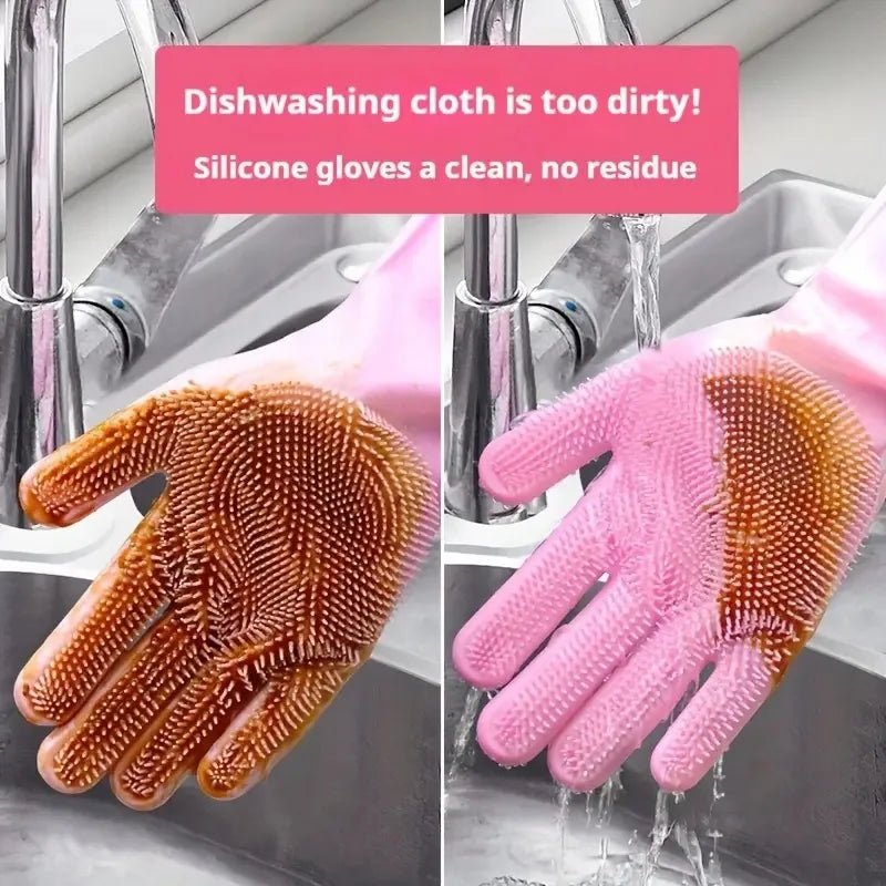 Silicone Dishwashing Gloves - DailyBasicNeeds.com