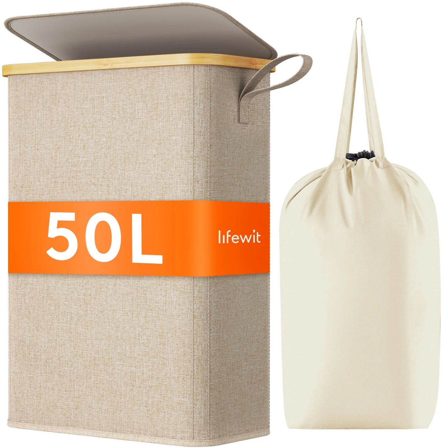 Slim Laundry Hamper with Lid - DailyBasicNeeds.com