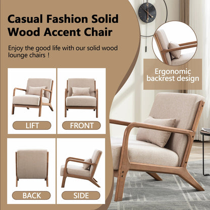 Solid Wood Living Room Chair - DailyBasicNeeds.com