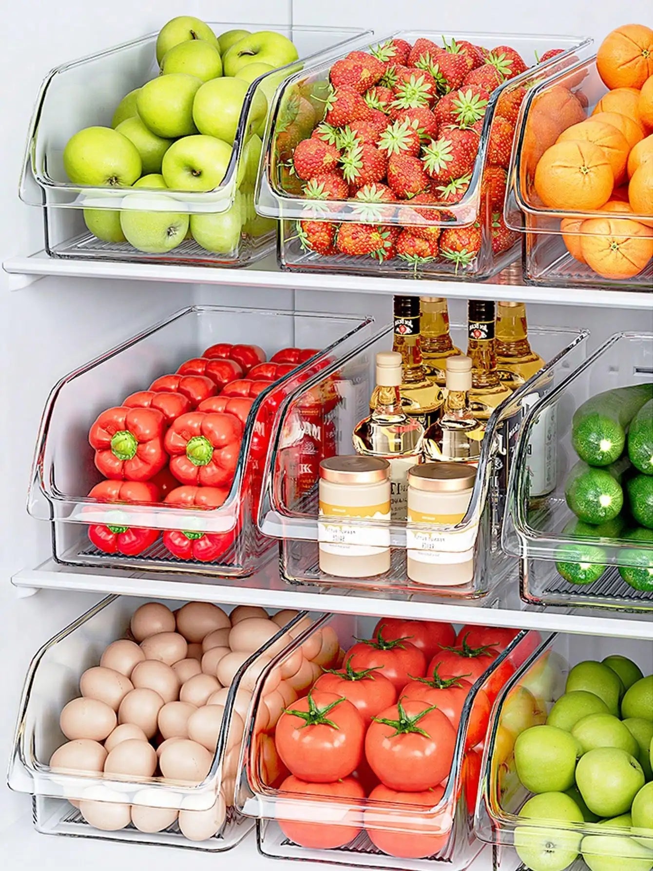 Stackable Refrigerator Storage Bin - DailyBasicNeeds.com