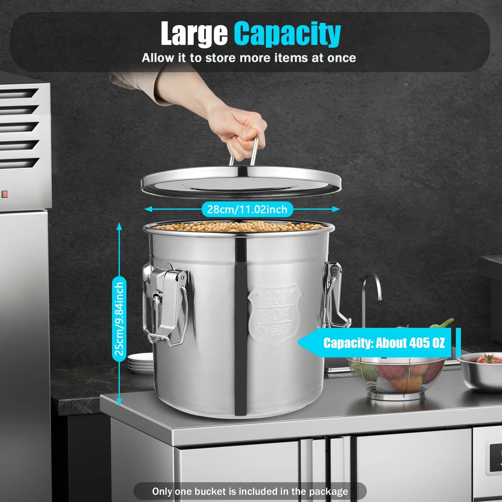Stainless Steel Cereal Container - DailyBasicNeeds.com