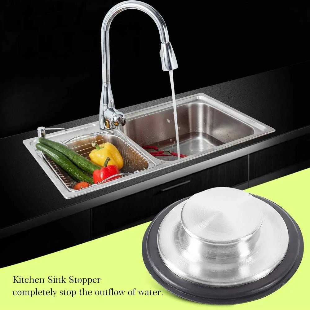 Stainless Steel Kitchen Sink Stopper 2 PCS - DailyBasicNeeds.com