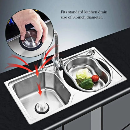 Stainless Steel Kitchen Sink Stopper 2 PCS - DailyBasicNeeds.com