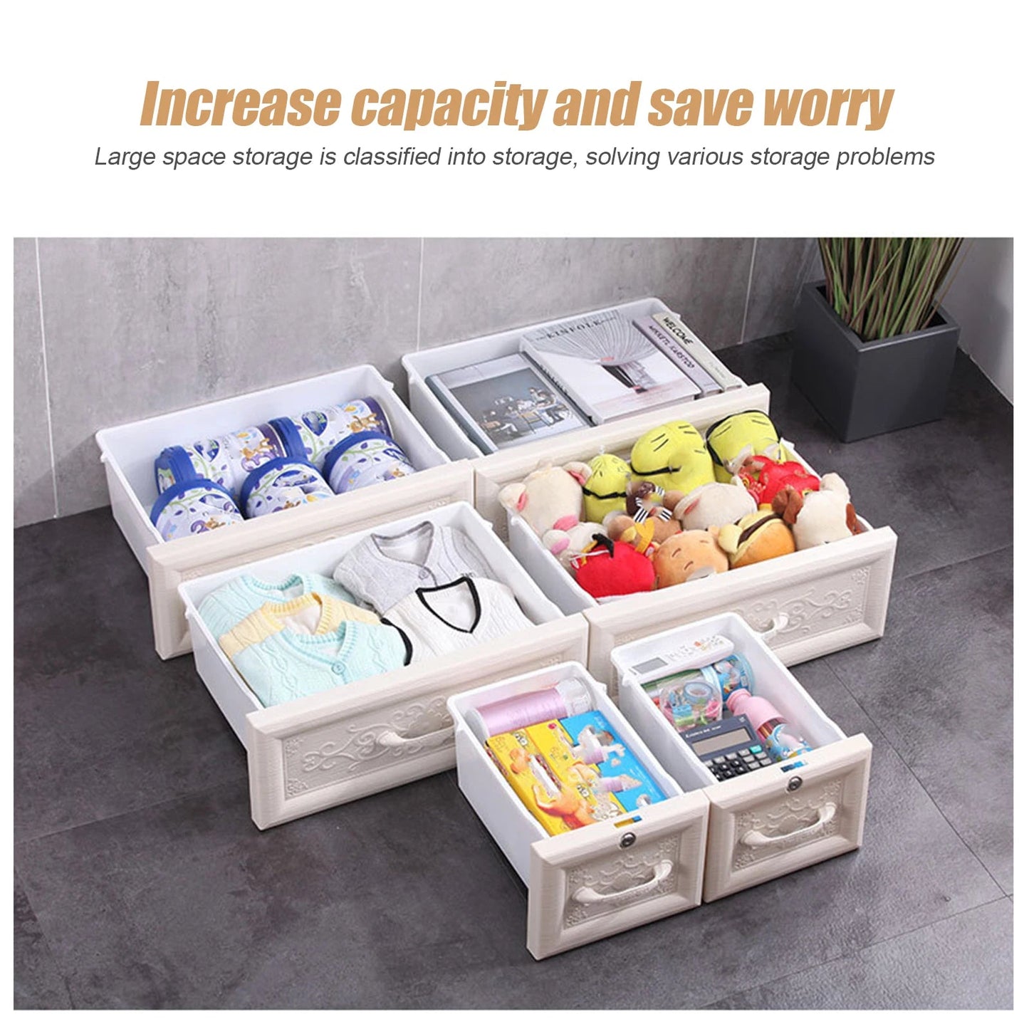 Storage Cabinet with Drawers - DailyBasicNeeds.com