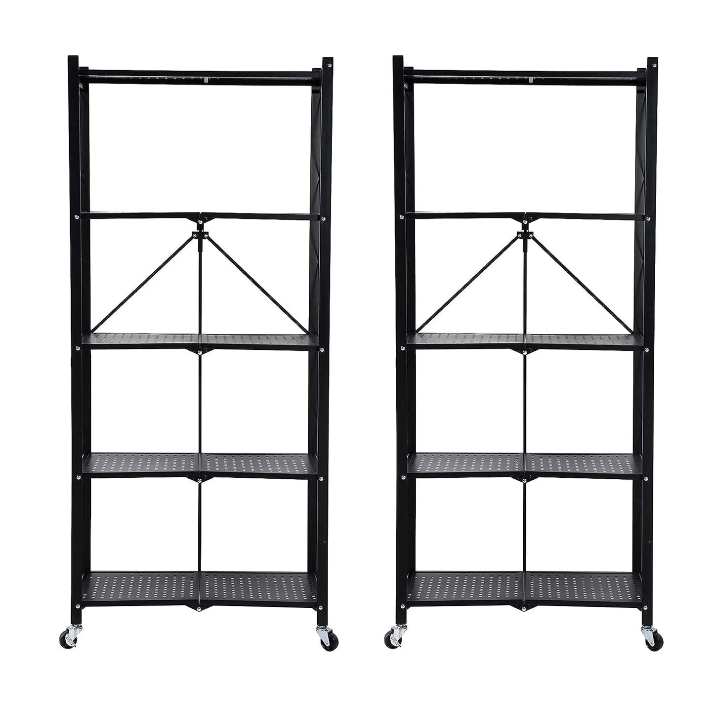 Storage Shelving 5 - Tier With Wheels - DailyBasicNeeds.com