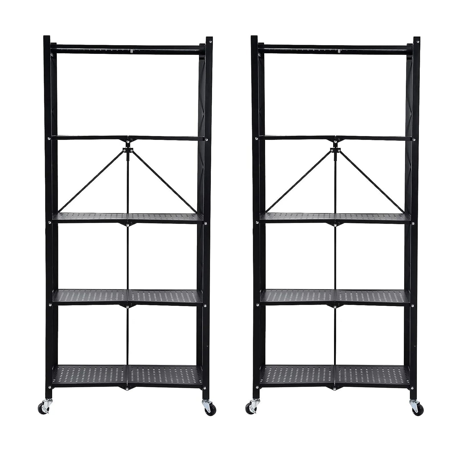 Storage Shelving 5 - Tier With Wheels - DailyBasicNeeds.com
