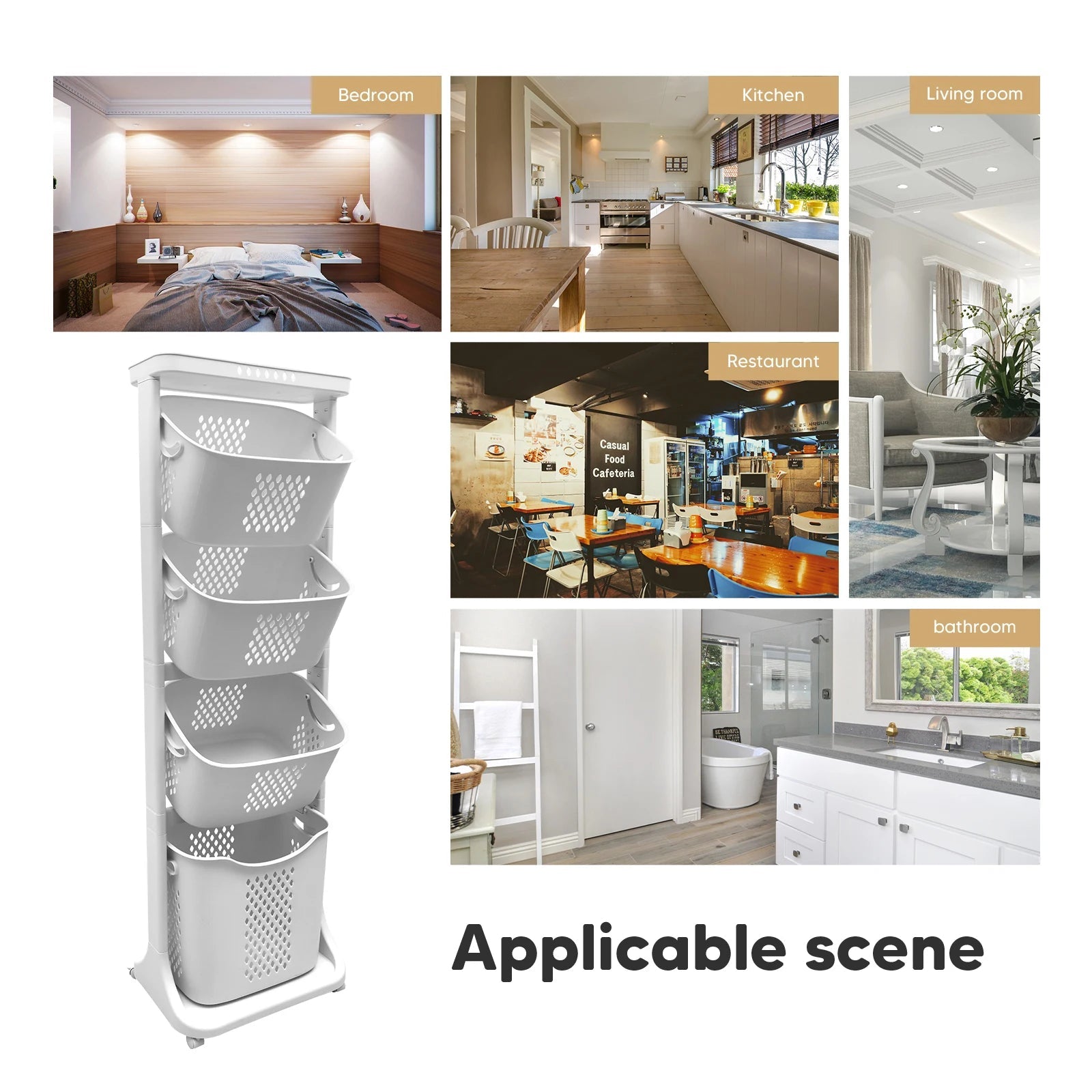 Tiered Laundry Cart - DailyBasicNeeds.com