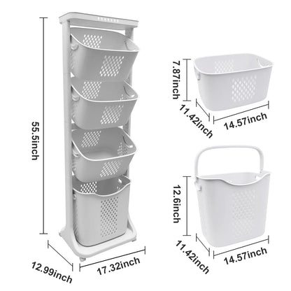 Tiered Laundry Cart - DailyBasicNeeds.com