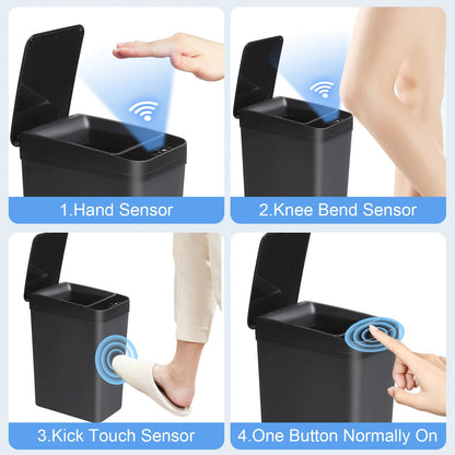 Touchless Slim Trash Cans - DailyBasicNeeds.com