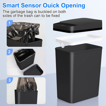 Touchless Slim Trash Cans - DailyBasicNeeds.com
