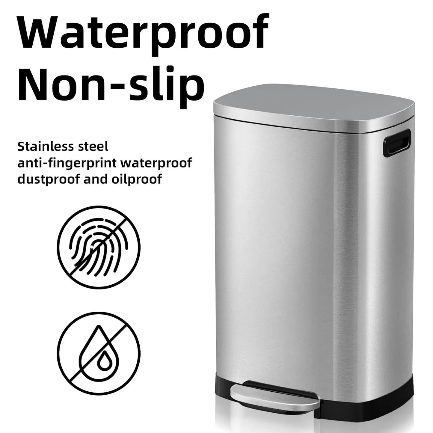 Trash Can with Removable Inner Bucket - DailyBasicNeeds.com