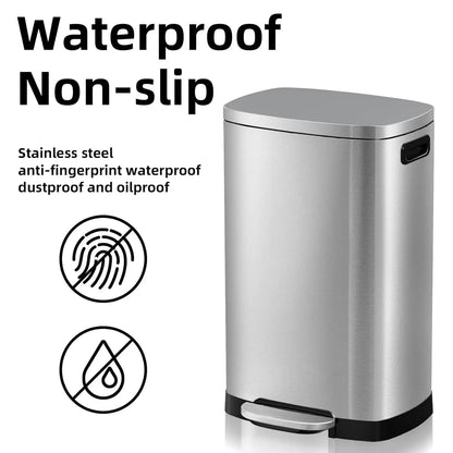 Trash Can with Removable Inner Bucket - DailyBasicNeeds.com