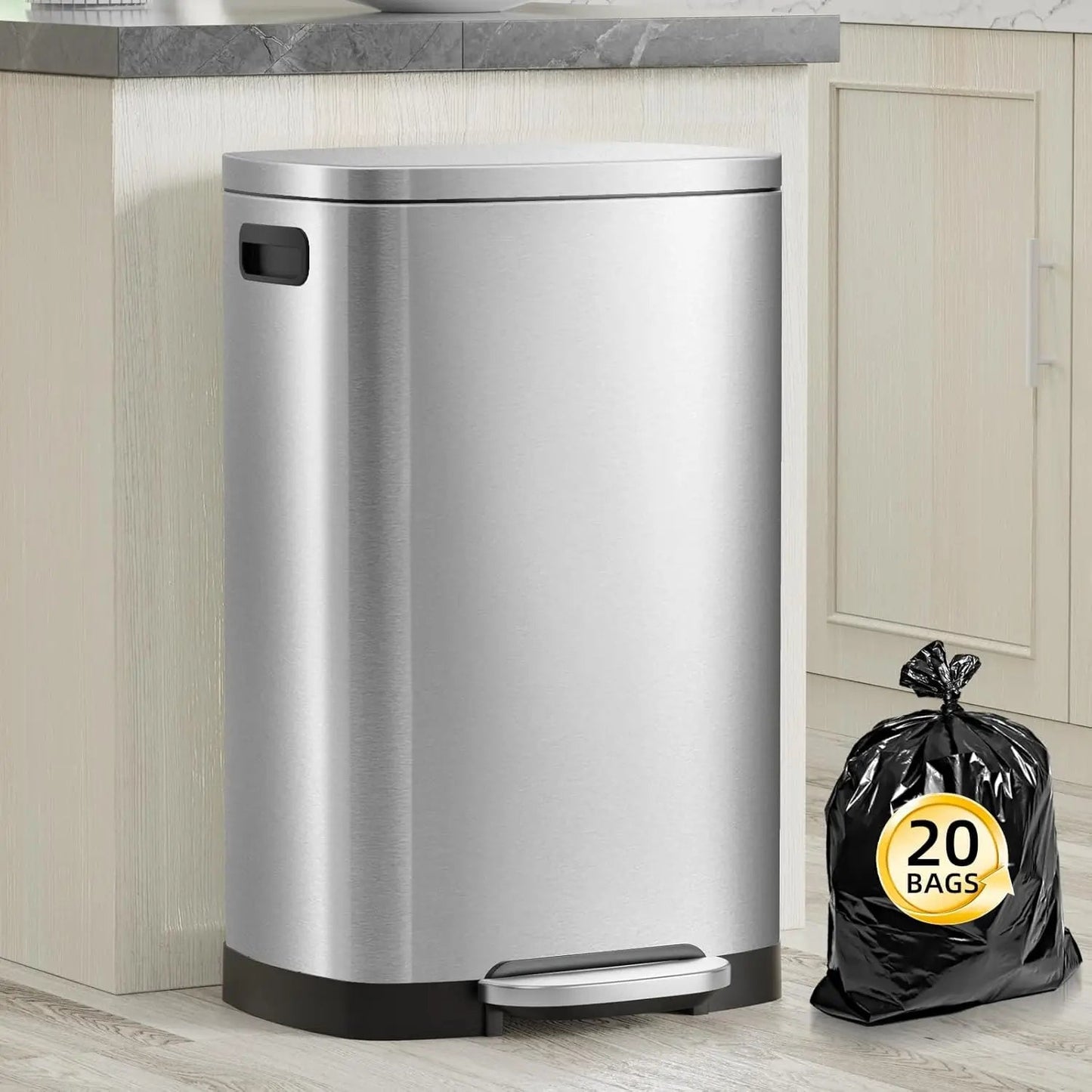 Trash Can with Removable Inner Bucket - DailyBasicNeeds.com