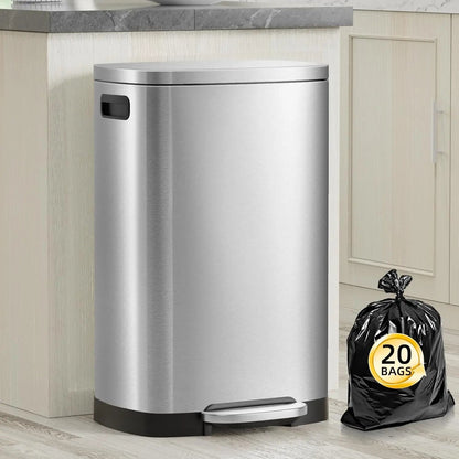 Trash Can with Removable Inner Bucket - DailyBasicNeeds.com