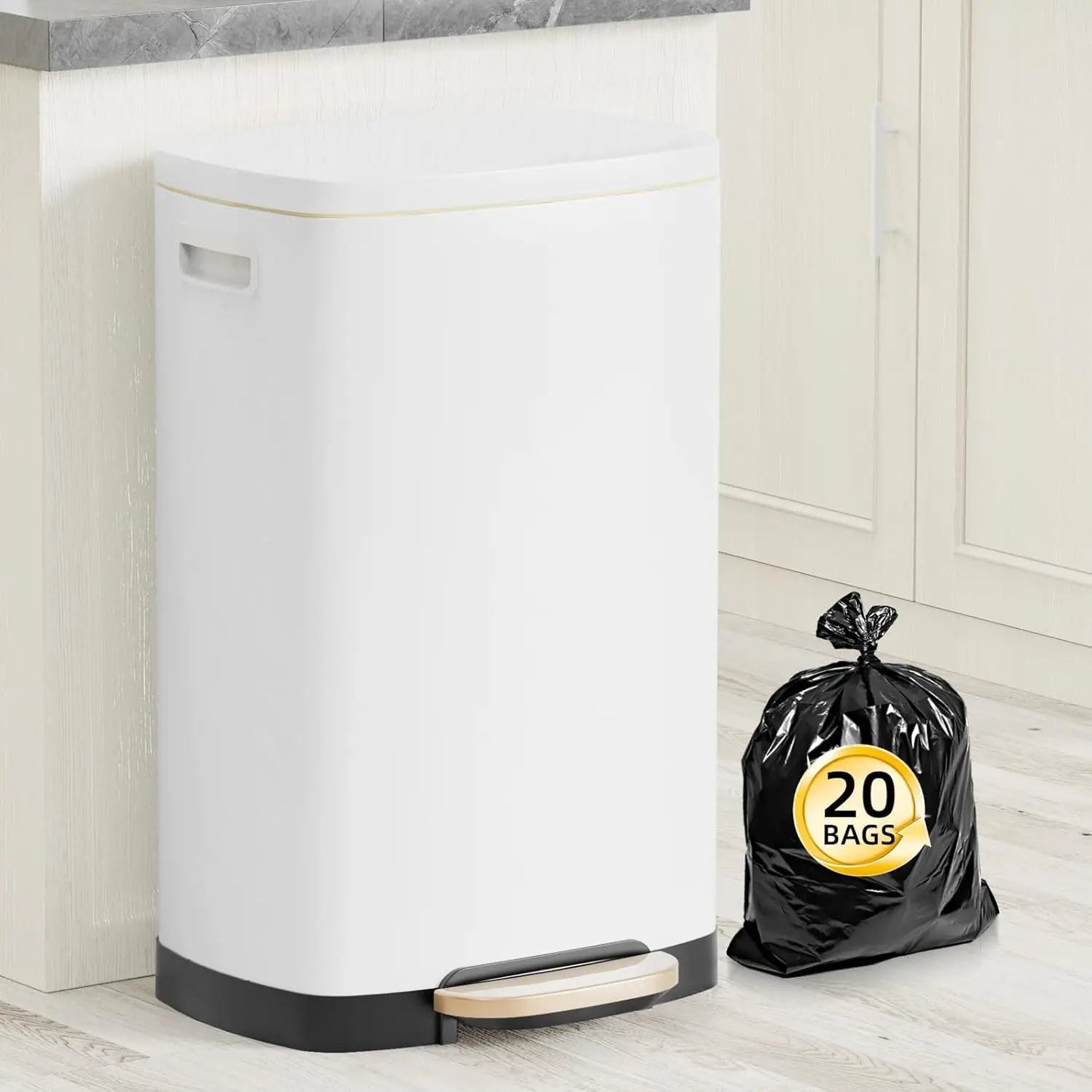 Trash Can with Removable Inner Bucket - DailyBasicNeeds.com