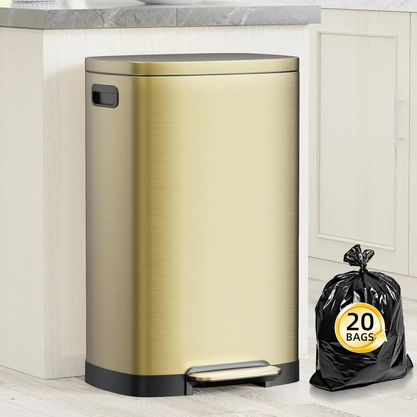 Trash Can with Removable Inner Bucket - DailyBasicNeeds.com