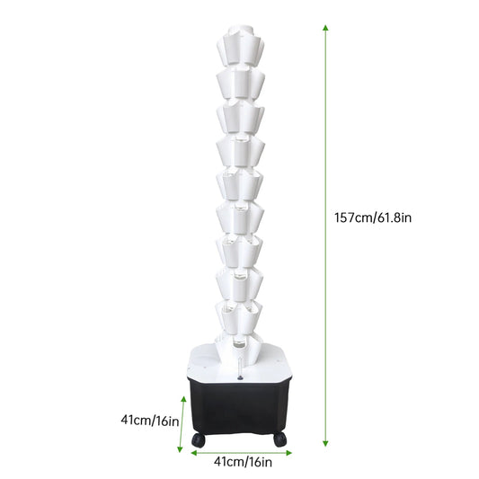 Vertical Hydroponic Garden Tower 10 - layer - DailyBasicNeeds.com