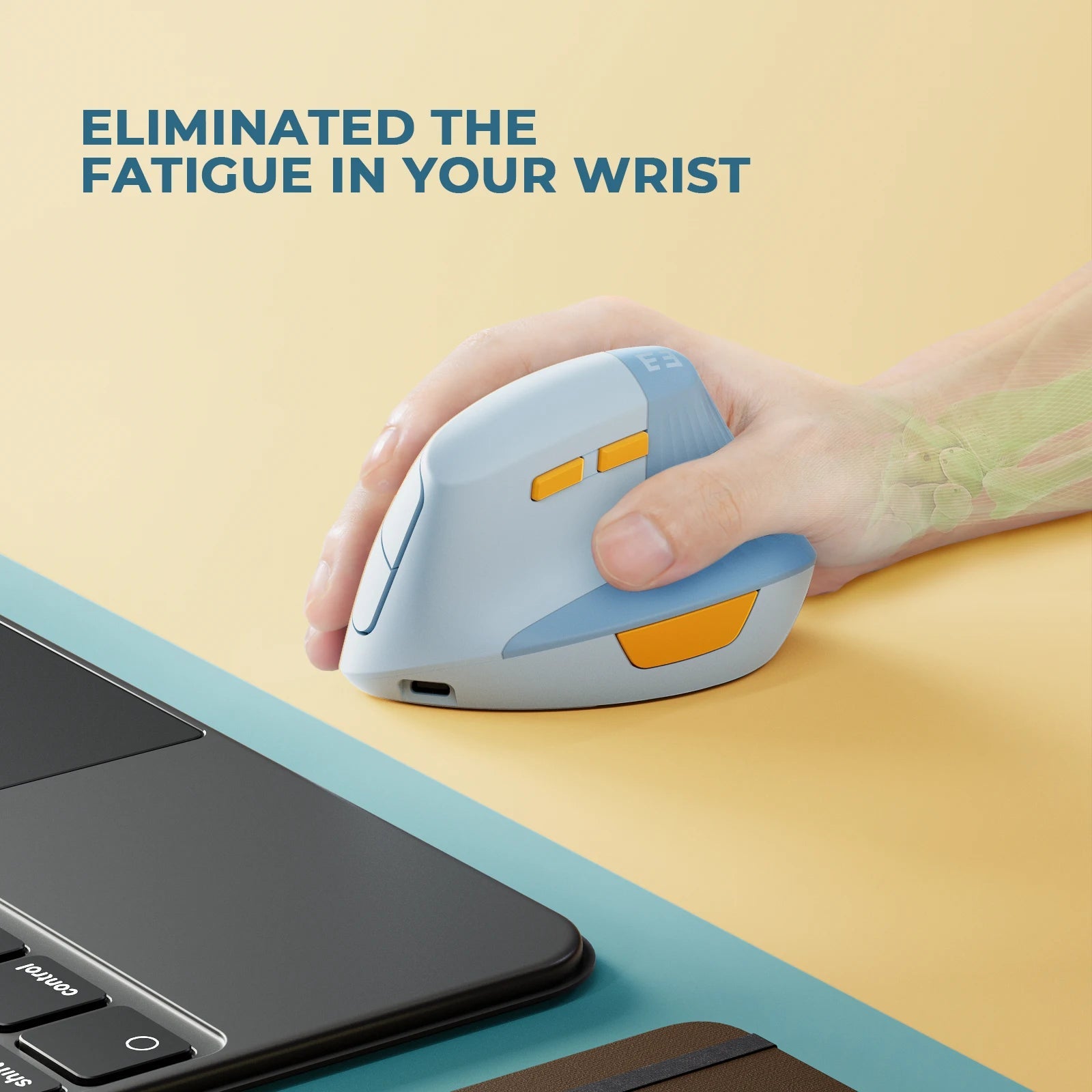 Vertical Wireless Ergonomic Mouse - DailyBasicNeeds.com