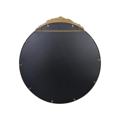 Vintage Baroque Brass Wall Mirror - DailyBasicNeeds.com