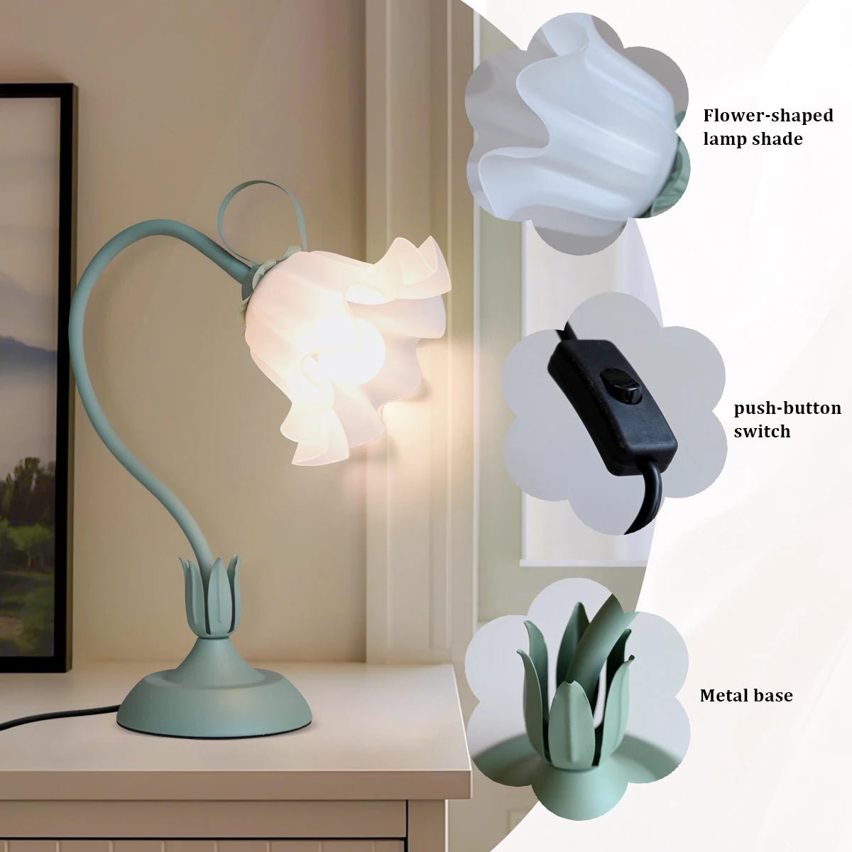 Vintage bedside lamp - DailyBasicNeeds.com