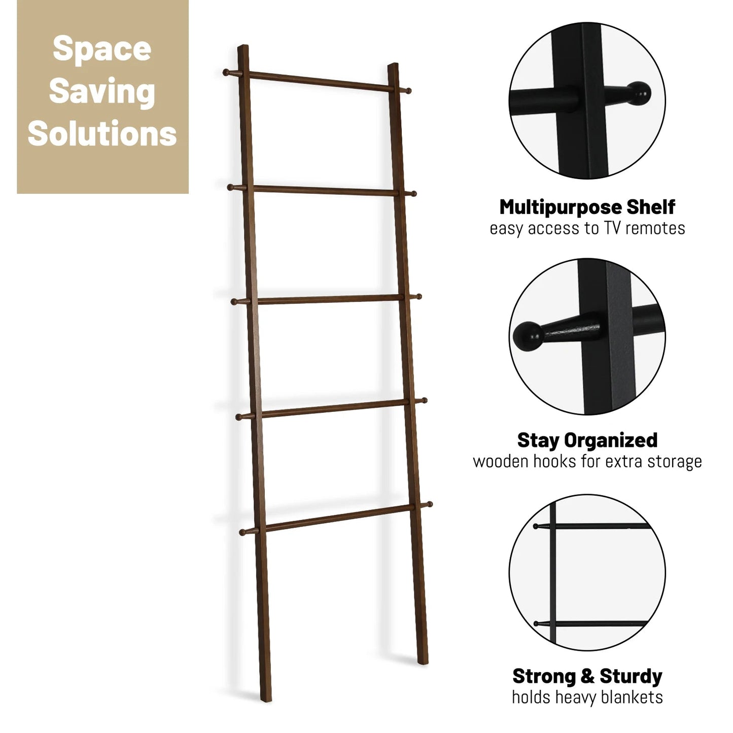 Wall Leaning Ladder Rack - DailyBasicNeeds.com