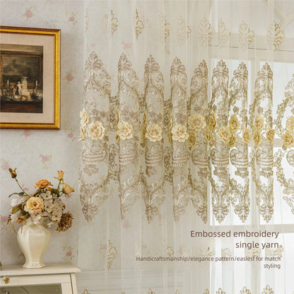 White gauze curtain - DailyBasicNeeds.com