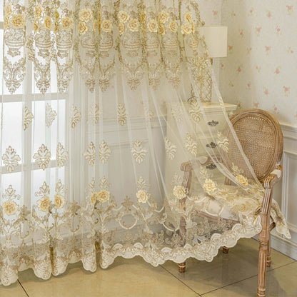 White gauze curtain - DailyBasicNeeds.com