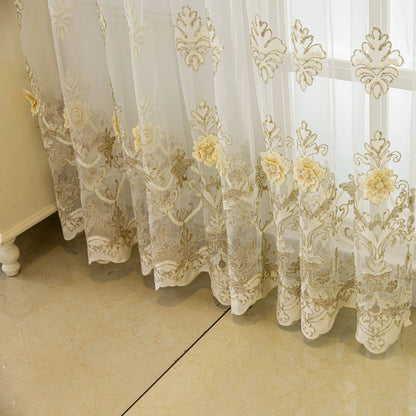 White gauze curtain - DailyBasicNeeds.com