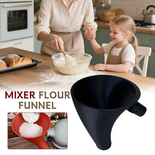 Wide Mouth Flour Funnel for 5Quart Stand Mixer - DailyBasicNeeds.com