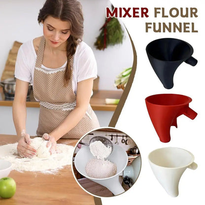Wide Mouth Flour Funnel for 5Quart Stand Mixer - DailyBasicNeeds.com