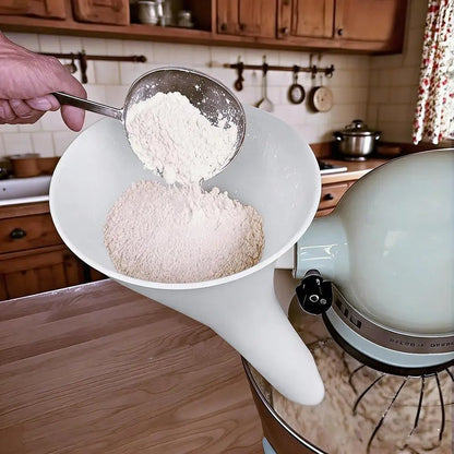 Wide Mouth Flour Funnel for 5Quart Stand Mixer - DailyBasicNeeds.com