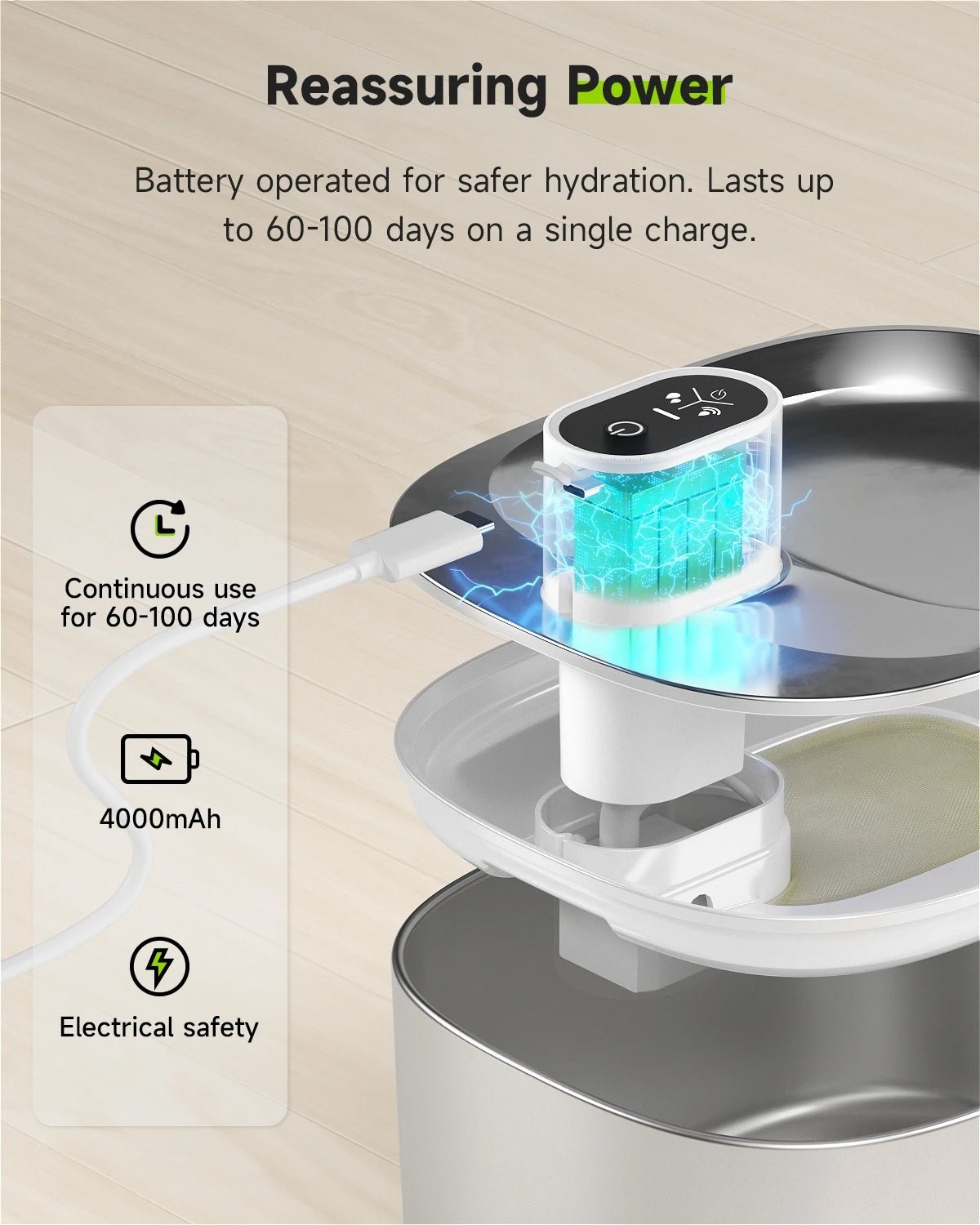 Wireless Cat Water Fountain - DailyBasicNeeds.com