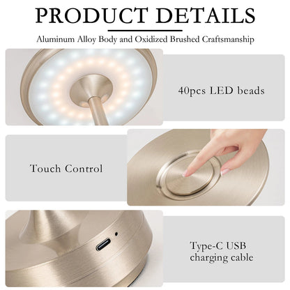 Wireless LED Touch Lamp - DailyBasicNeeds.com