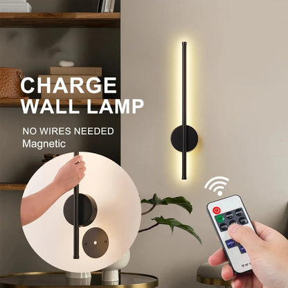 Wireless LED Wall Sconce with Remote Control – Battery Operated Dimmable Wall Light for Bedroom, Hallway & Living Room (1PCS) - DailyBasicNeeds.com