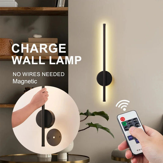 Wireless LED Wall Sconce with Remote Control – Battery Operated Dimmable Wall Light for Bedroom, Hallway & Living Room (1PCS) - DailyBasicNeeds.com