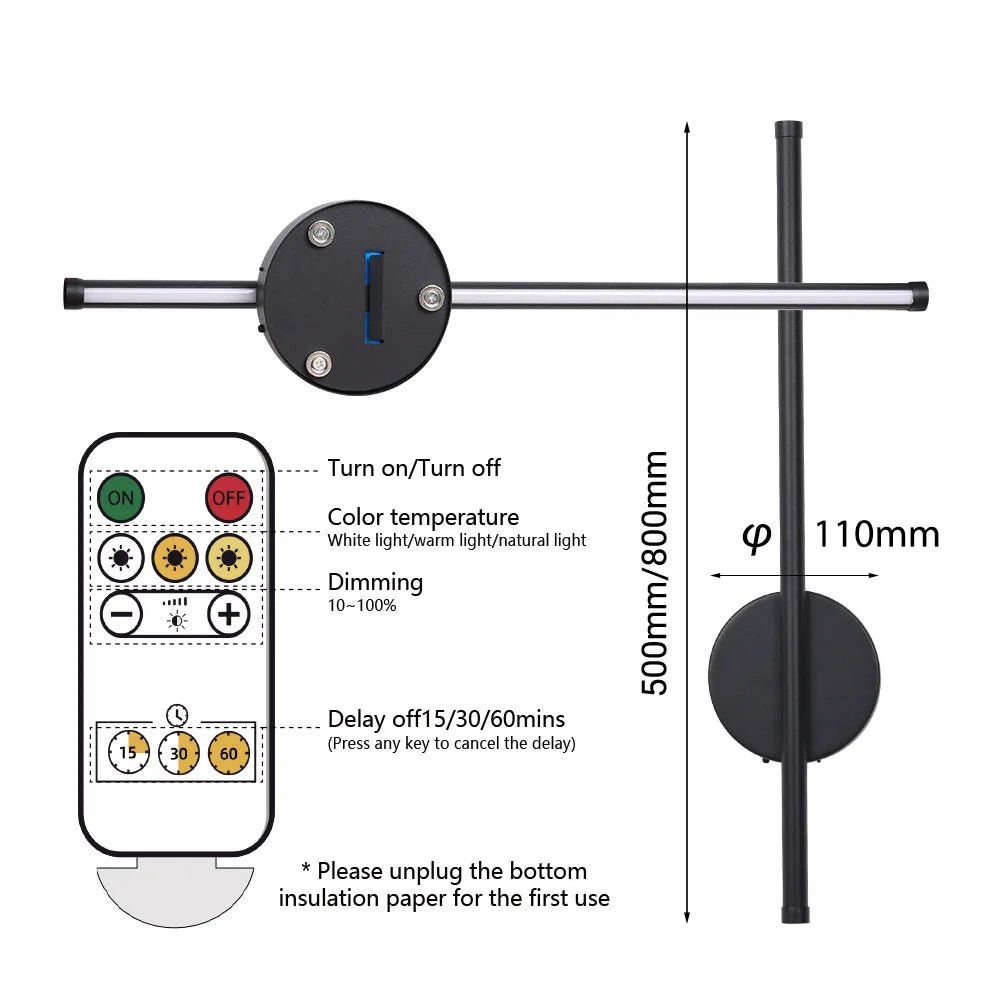 Wireless LED Wall Sconce with Remote Control – Battery Operated Dimmable Wall Light for Bedroom, Hallway & Living Room (1PCS) - DailyBasicNeeds.com