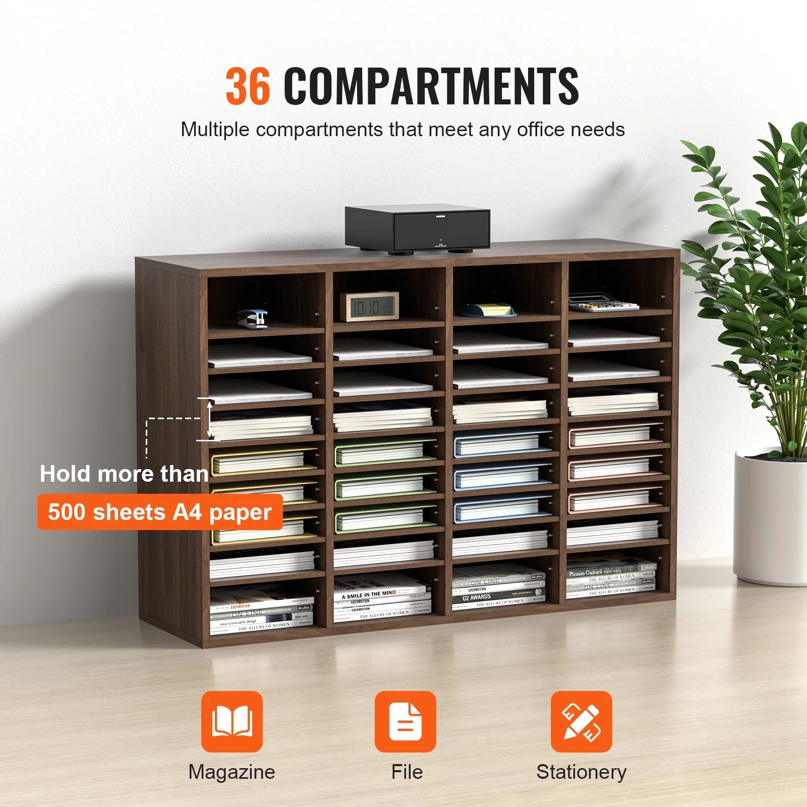 Wood Literature Organizer Cabinet - DailyBasicNeeds.com
