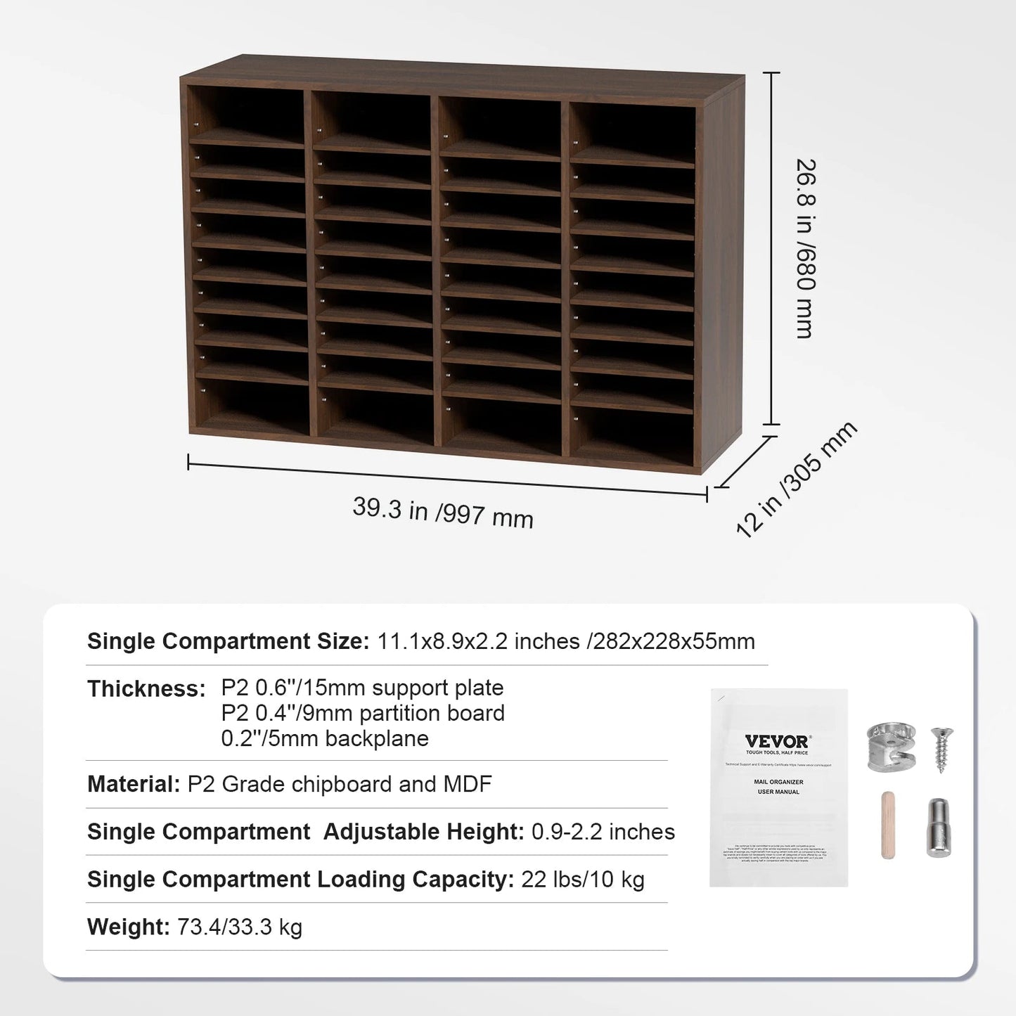 Wood Literature Organizer Cabinet - DailyBasicNeeds.com