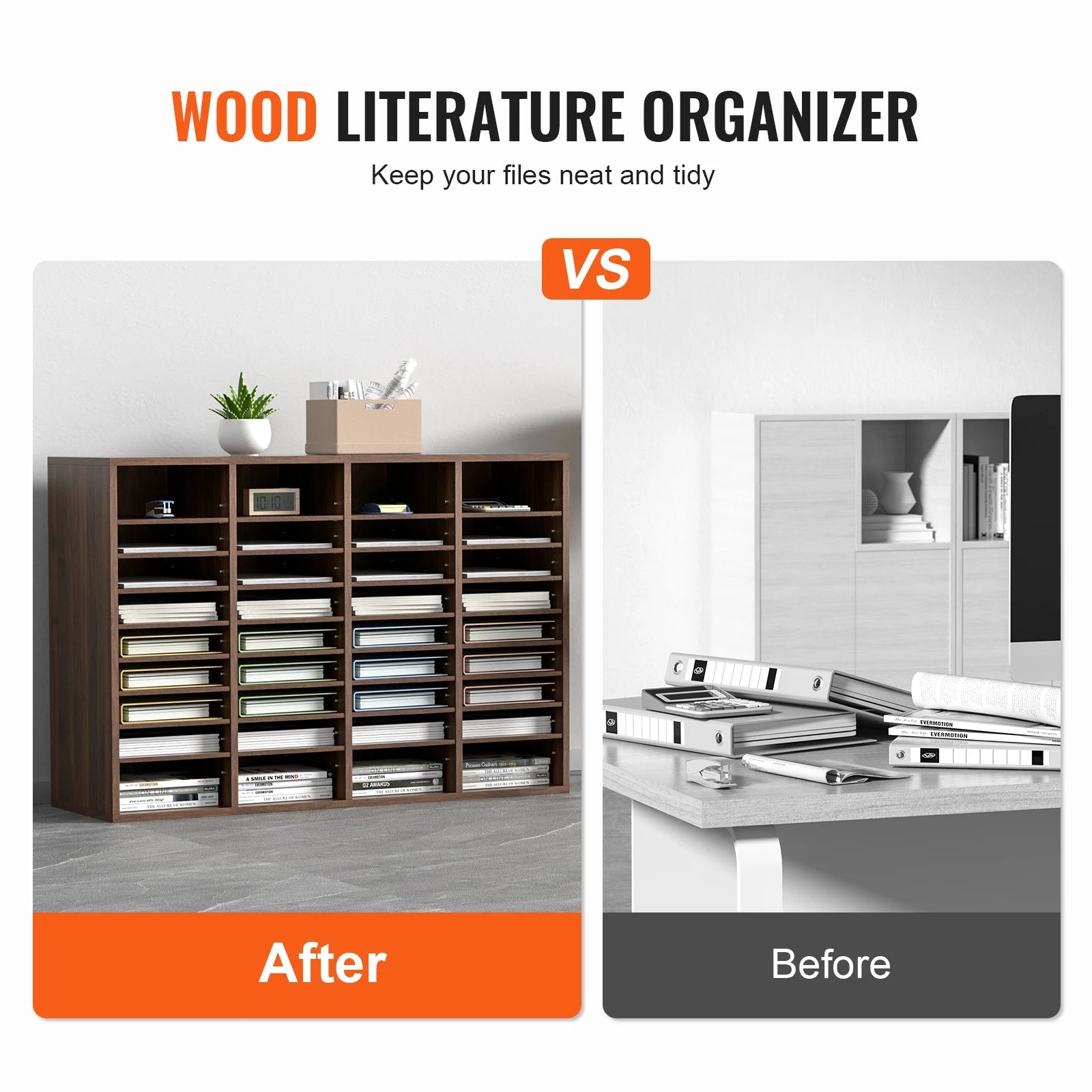 Wood Literature Organizer Cabinet - DailyBasicNeeds.com