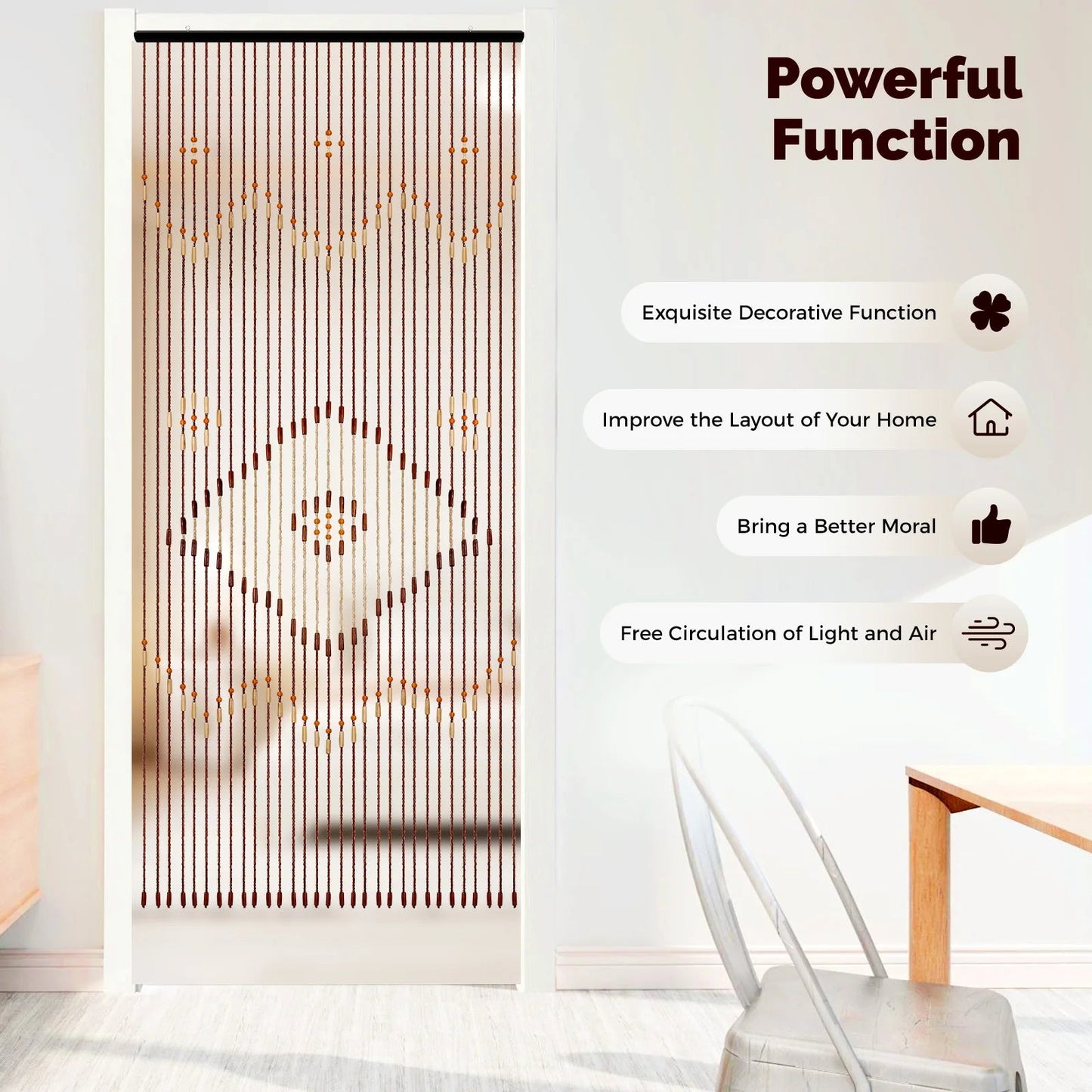 Wooden Bead Curtain - DailyBasicNeeds.com
